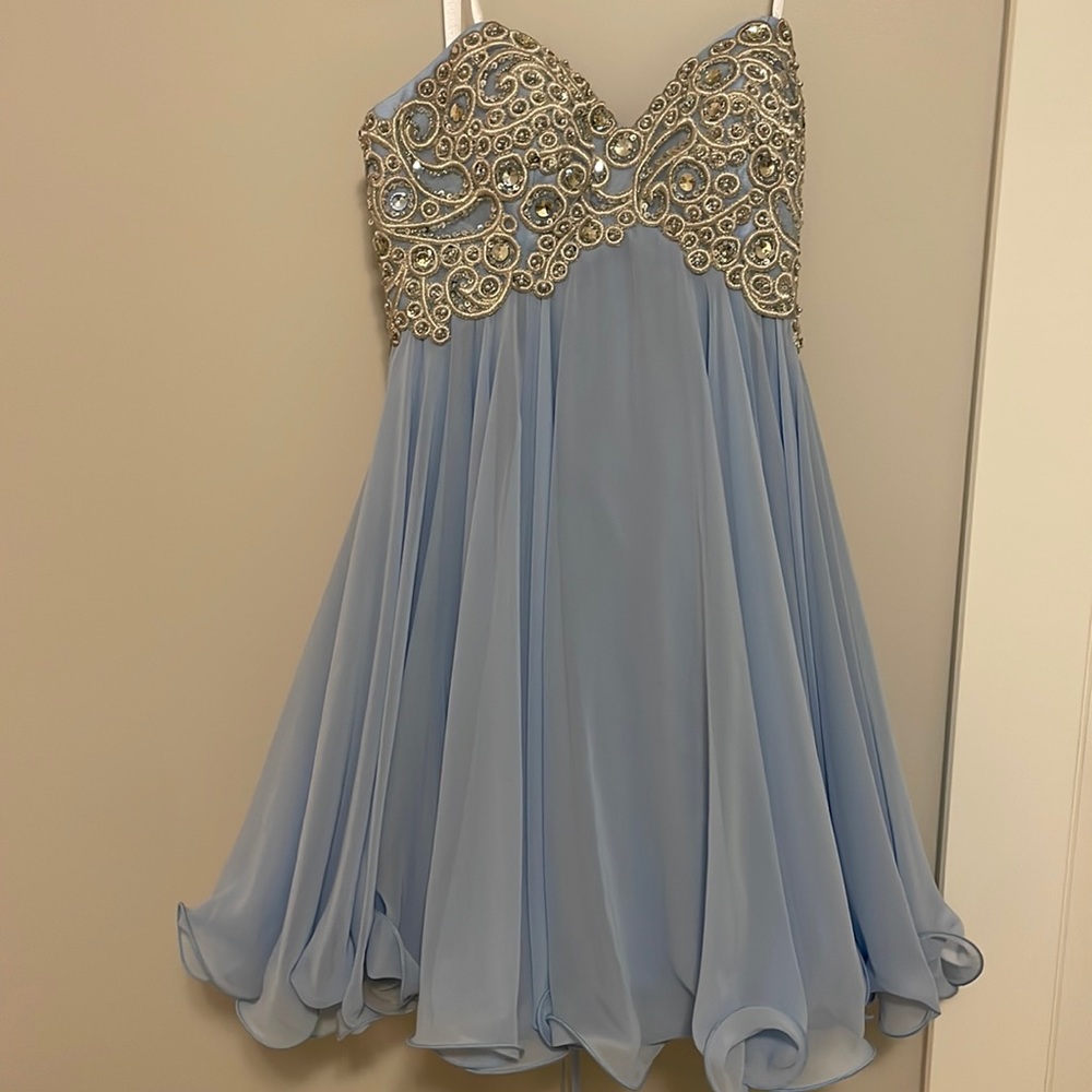 XSCAPE Founded strapless dress